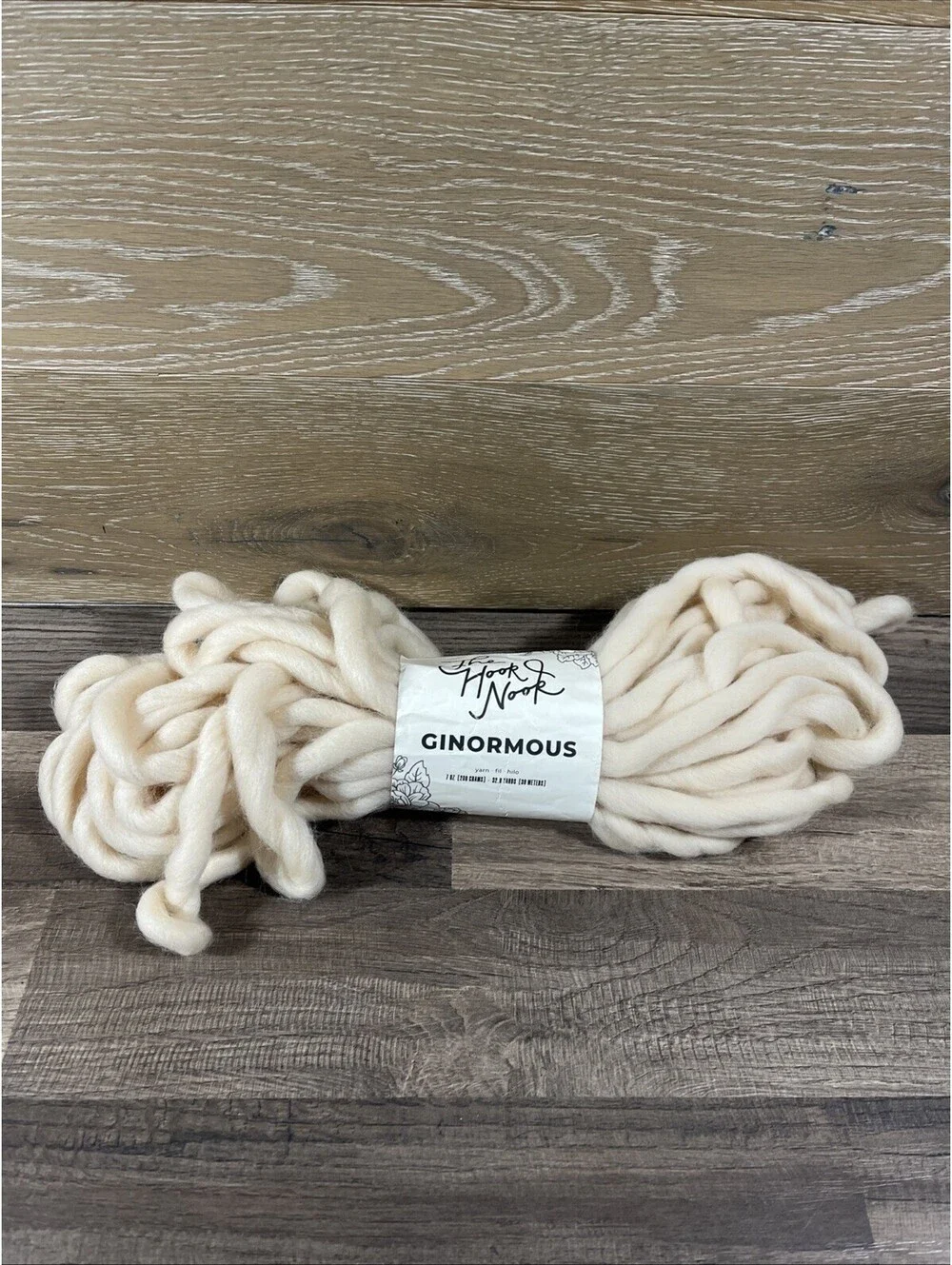 Extra Chunky Wool YARN Hook Nook GINORMOUS Natural State Of Mind 7oz 32.8 yard